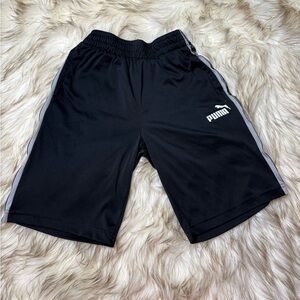 Puma Kids Black and Gray Athletic Shorts